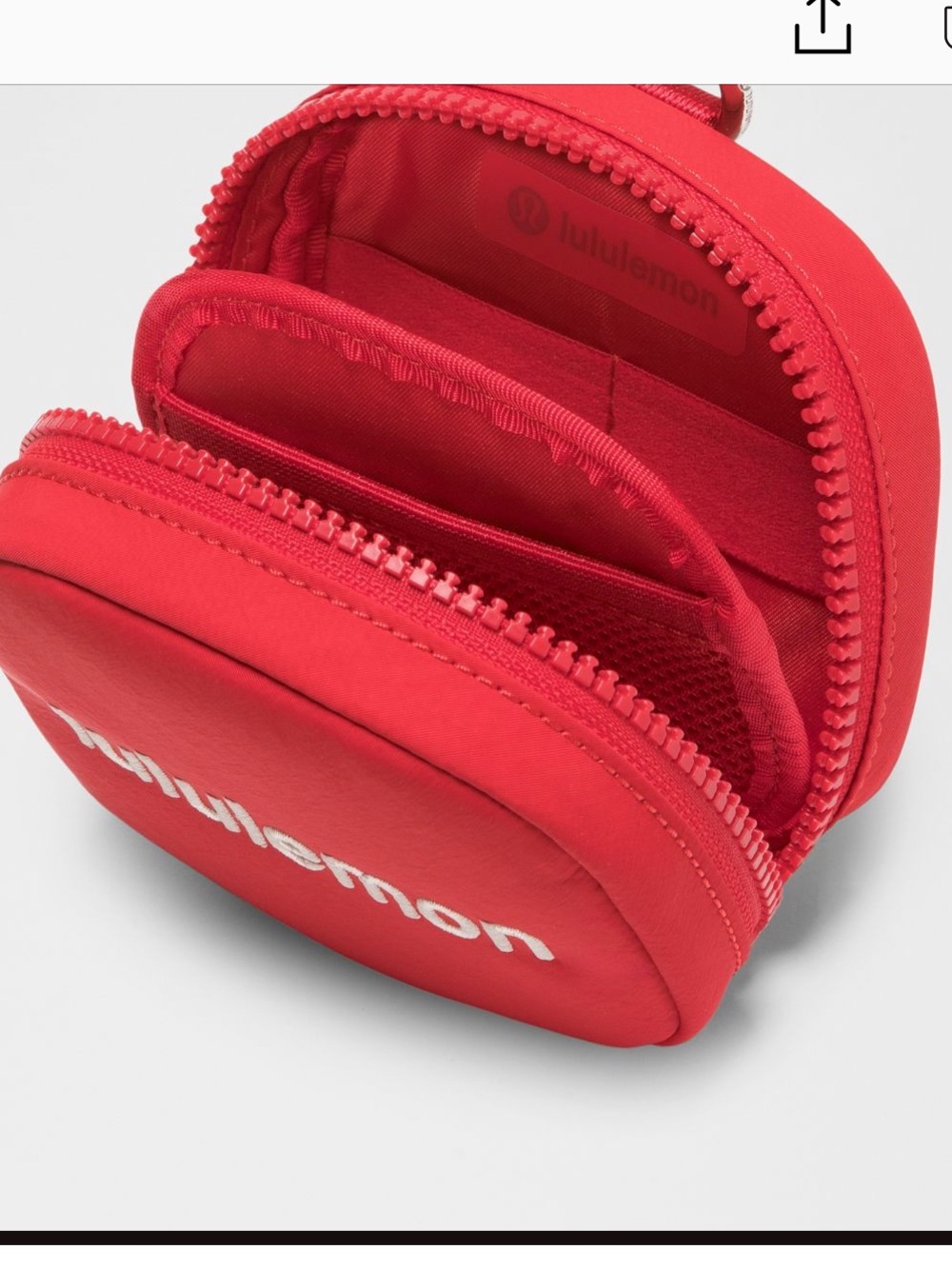Lululemon Clippable Commuter Organizer Pouch Oxford Red NWT Logo Travel Case - Picture 3 of 6